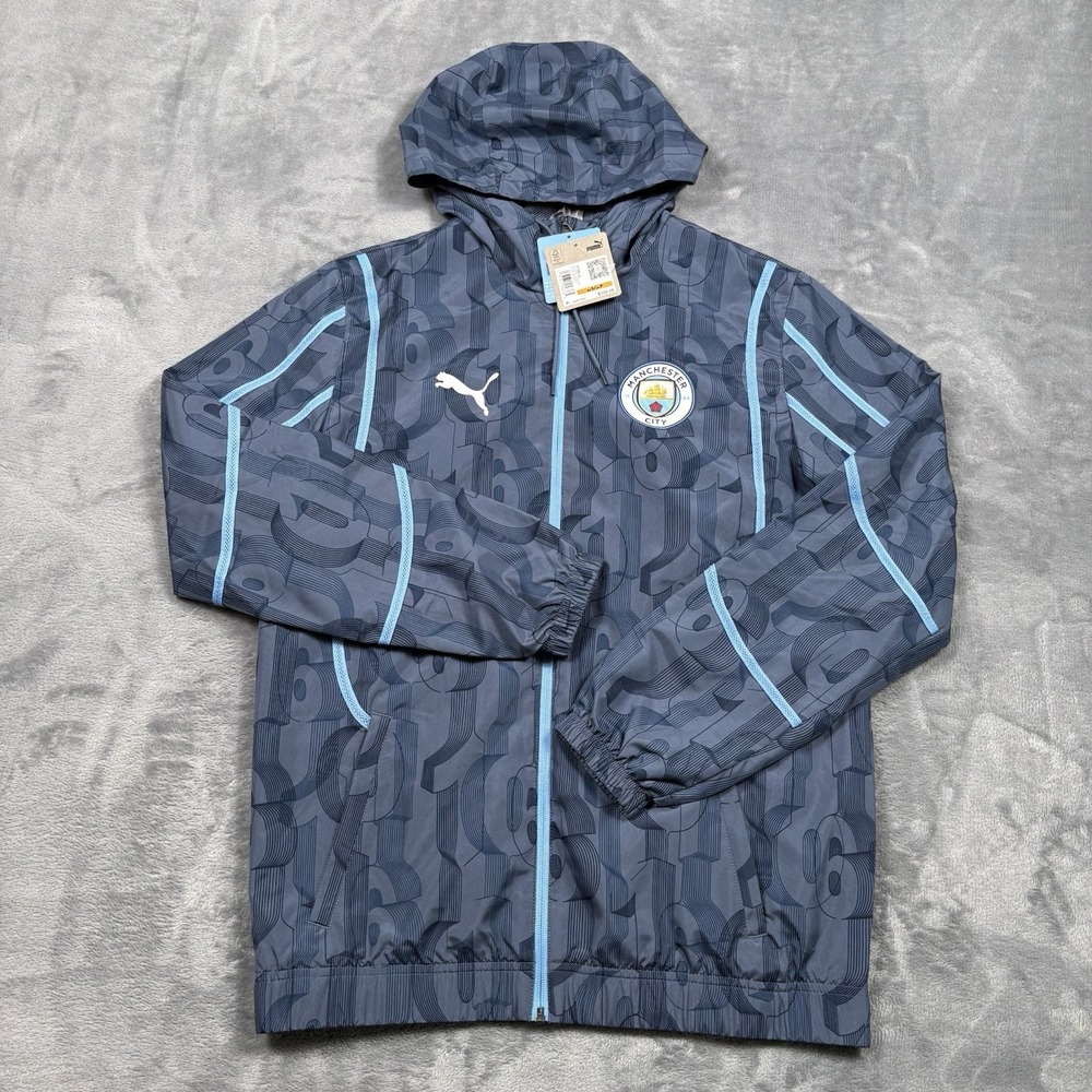 Puma Manchester City Pre-Match Men's Woven Jacket 777580-22 Size Small NWT